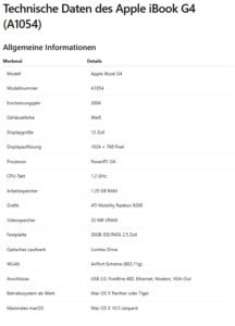 ibook specs